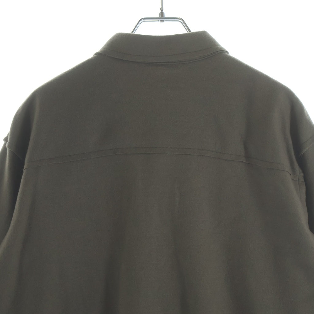 ATTACHMENT(アタッチメント) 22AW ウールシルク インターロック クルーネック ドロップショルダー ニットソー