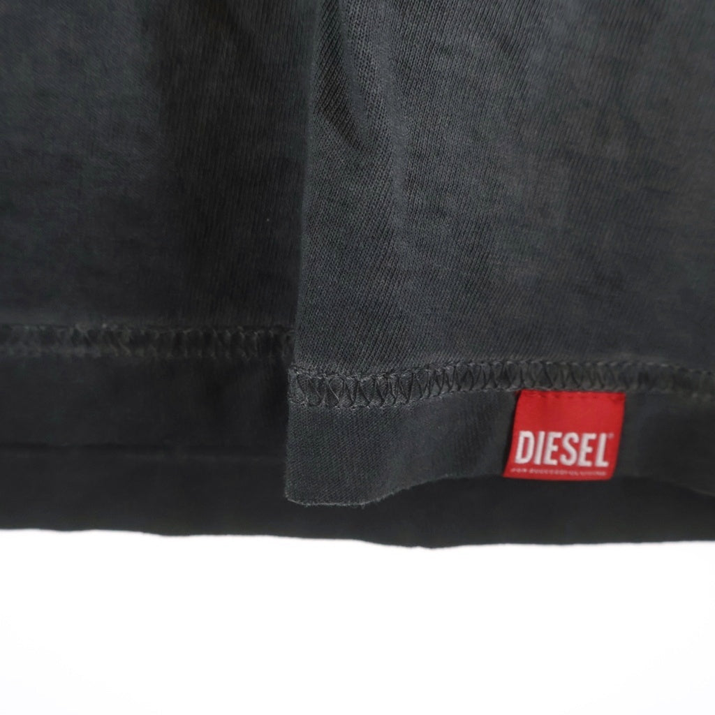 DIESEL(ディーゼル) FADED JACRON PRINT フロントプリント 半袖Tシャツ カットソー グレー