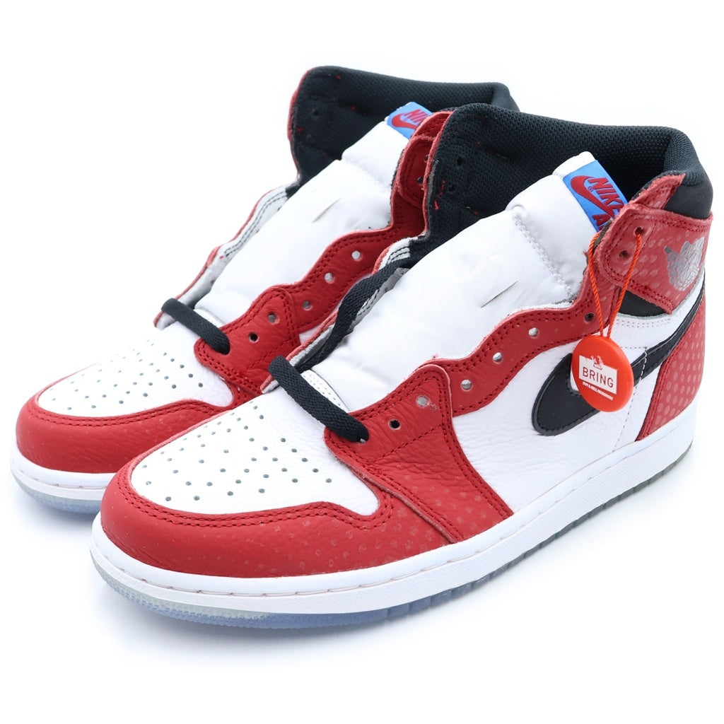 NIKE(ナイキ) AIR JORDAN1 ORIGIN STORY 555088-602 エアジョーダン1 オリジンストーリー ハイカットスニーカー レッド/ホワイト US9/27cm