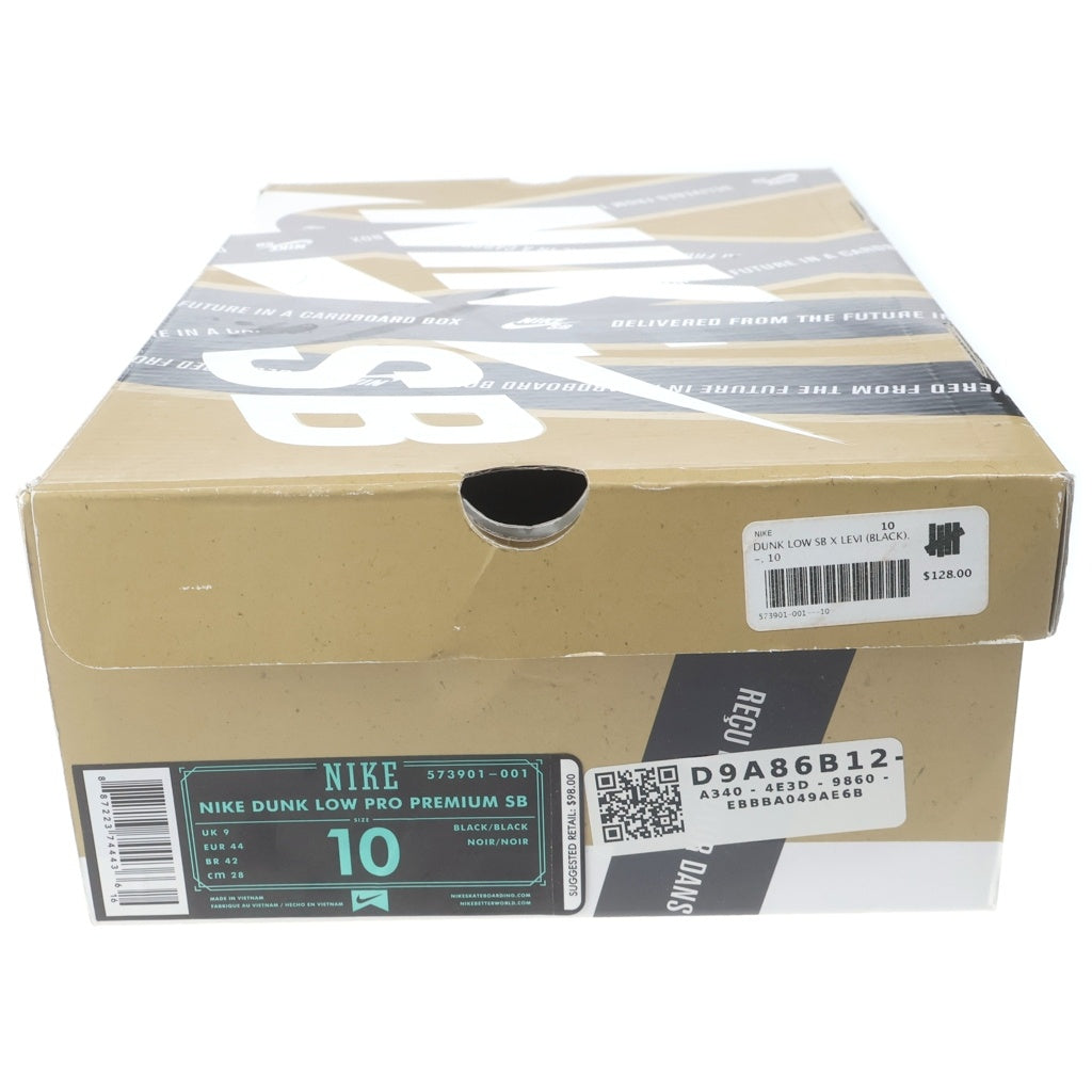 NIKE SB(ナイキエスビー) ×Levi's DUNK LOW BLACK DENIM 573901-001 リーバイス ダンク ブラック デニム ローカットスニーカー US10/28cm