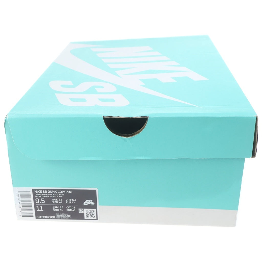 NIKE SB(ナイキエスビー) DUNK LOW LIGHT CREAM ダンク ライト クリーム ローカットスニーカー アイボリー US9.5/27.5cm CT6688-200