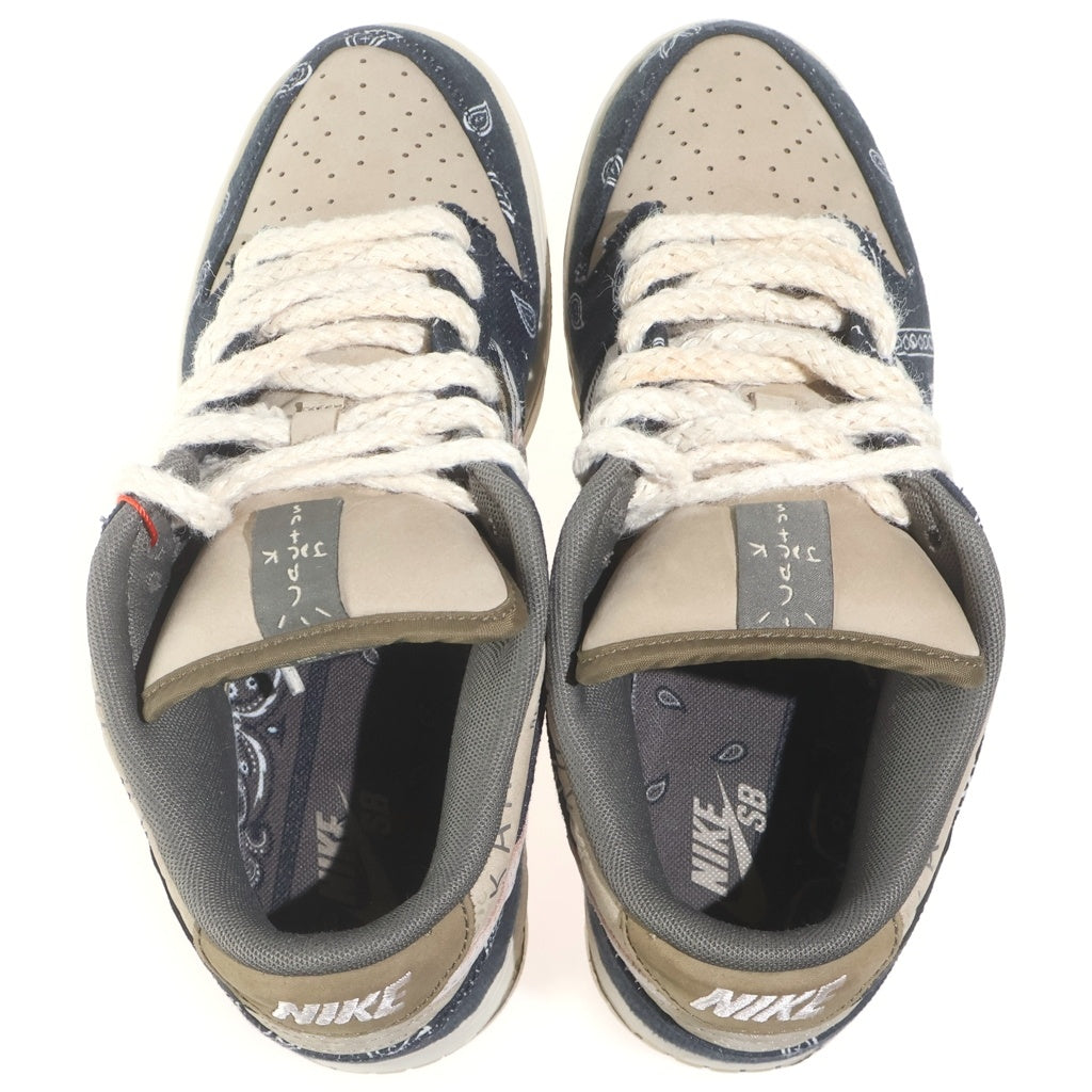 NIKE SB(ナイキエスビー) ×Travis Scott DUNK LOW トラヴィススコット ダンク ローカットスニーカー ブラック/ベージュ US9/27cm CT5053-001