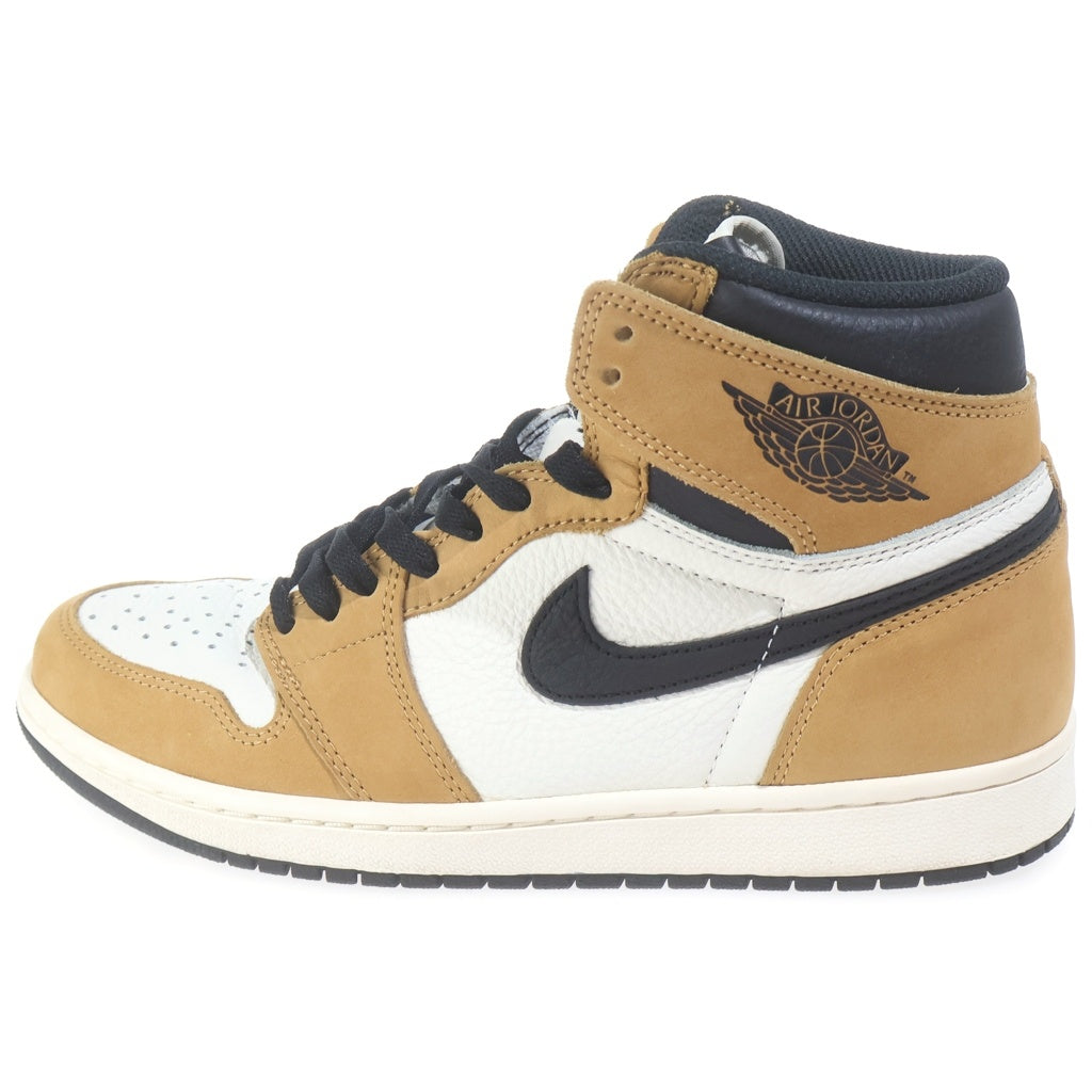 NIKE(ナイキ) AIR JORDAN1 RETRO HIGH LOOKIE OF THE YEAR エアジョーダン1 ルーキー オブ ザ イヤー ハイカットスニーカー ブラウン/ホワイト US9/27cm 555088-700