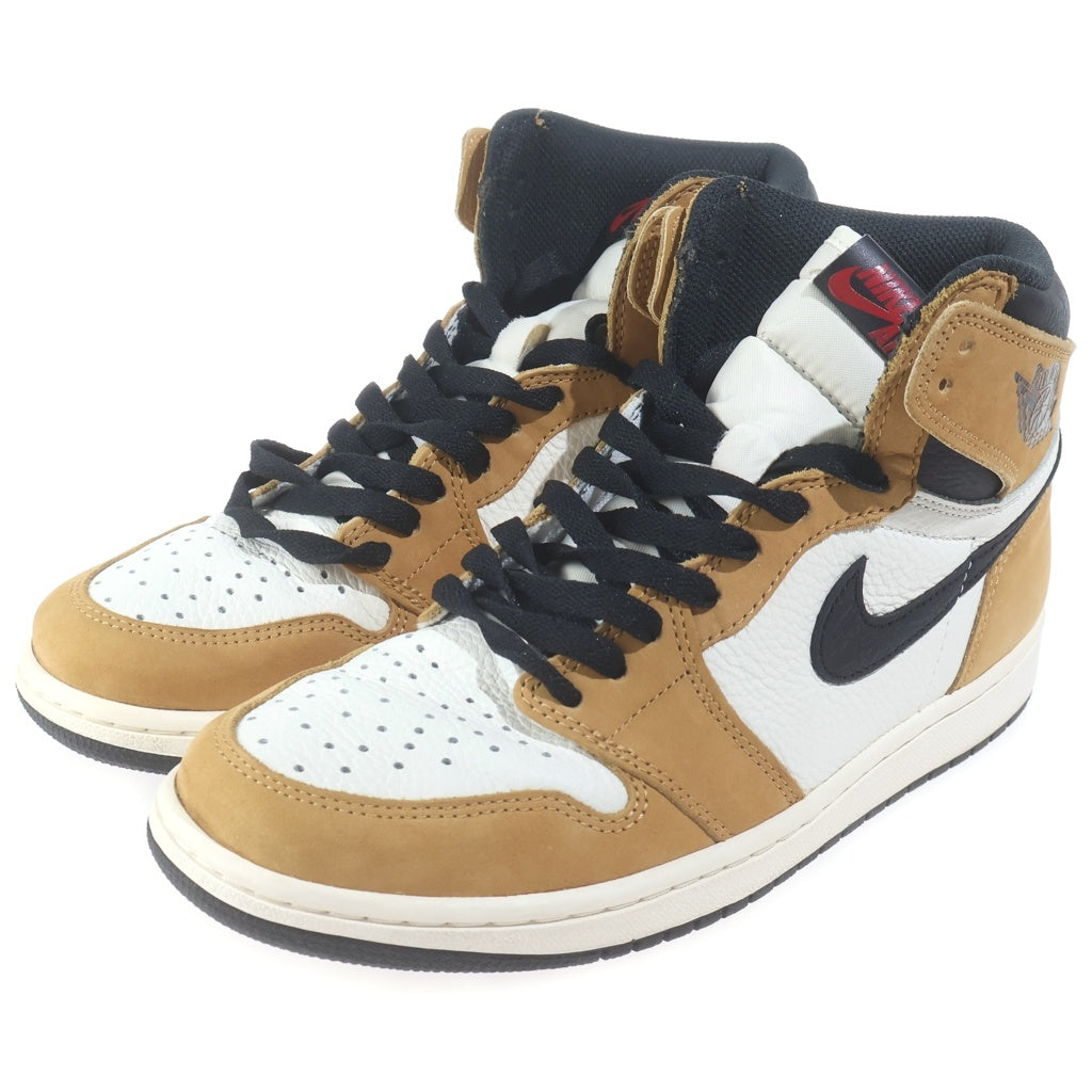 NIKE(ナイキ) AIR JORDAN1 RETRO HIGH LOOKIE OF THE YEAR エアジョーダン1 ルーキー オブ ザ イヤー ハイカットスニーカー ブラウン/ホワイト US9/27cm 555088-700