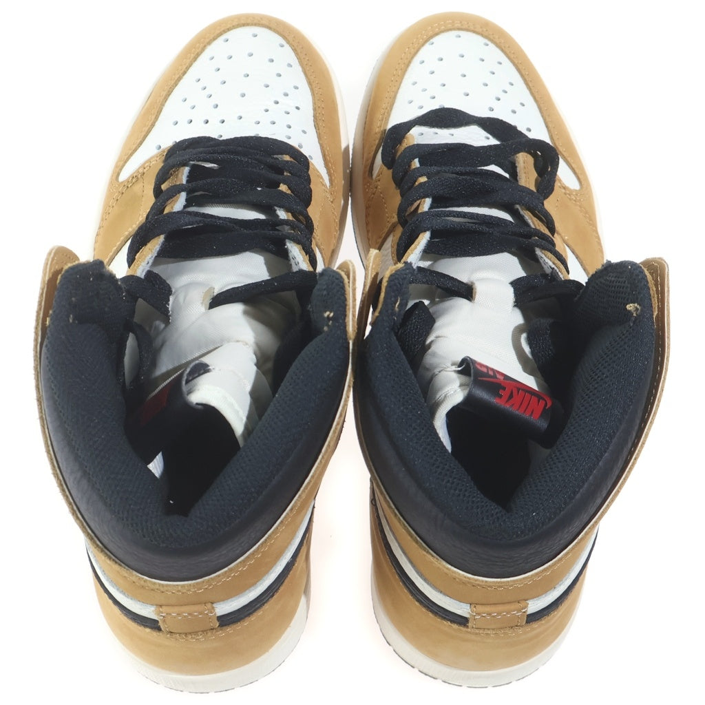 NIKE(ナイキ) AIR JORDAN1 RETRO HIGH LOOKIE OF THE YEAR エアジョーダン1 ルーキー オブ ザ イヤー ハイカットスニーカー ブラウン/ホワイト US9/27cm 555088-700