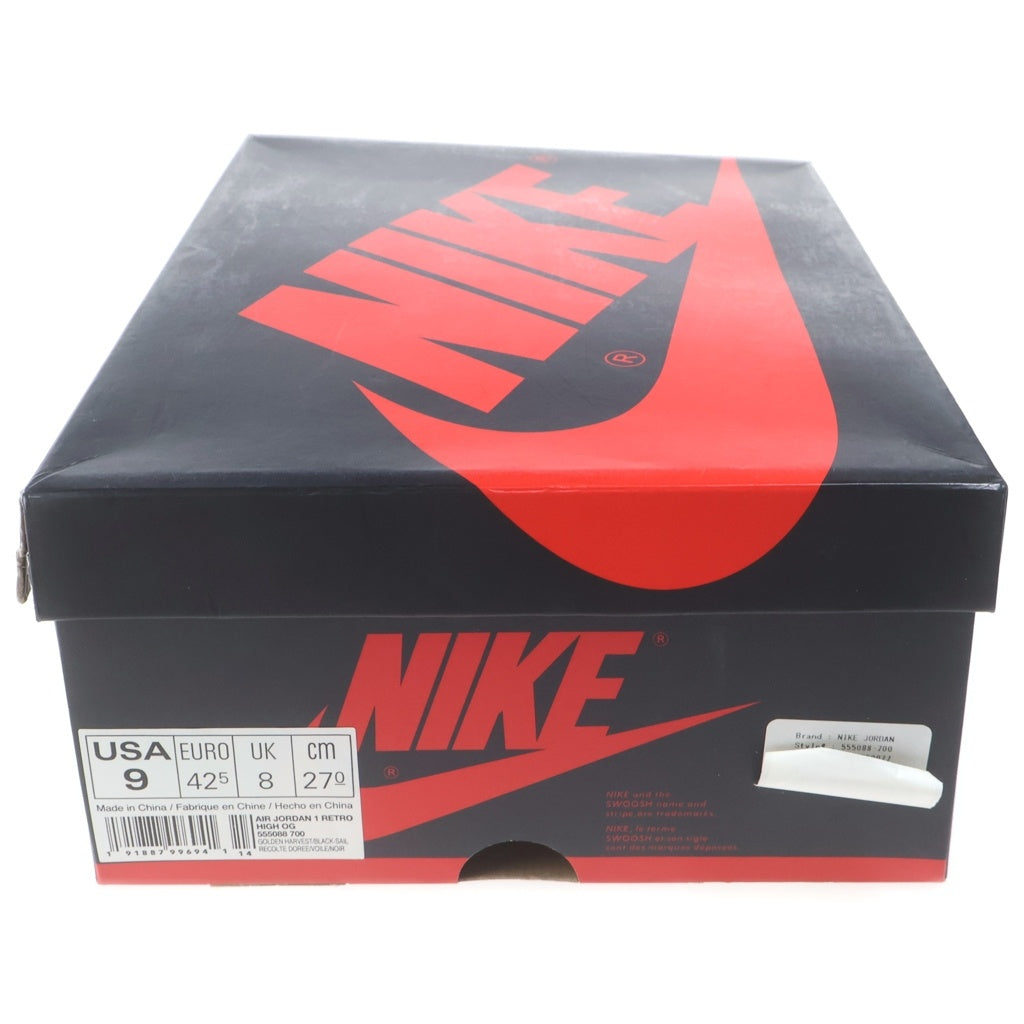 NIKE(ナイキ) AIR JORDAN1 RETRO HIGH LOOKIE OF THE YEAR エアジョーダン1 ルーキー オブ ザ イヤー ハイカットスニーカー ブラウン/ホワイト US9/27cm 555088-700