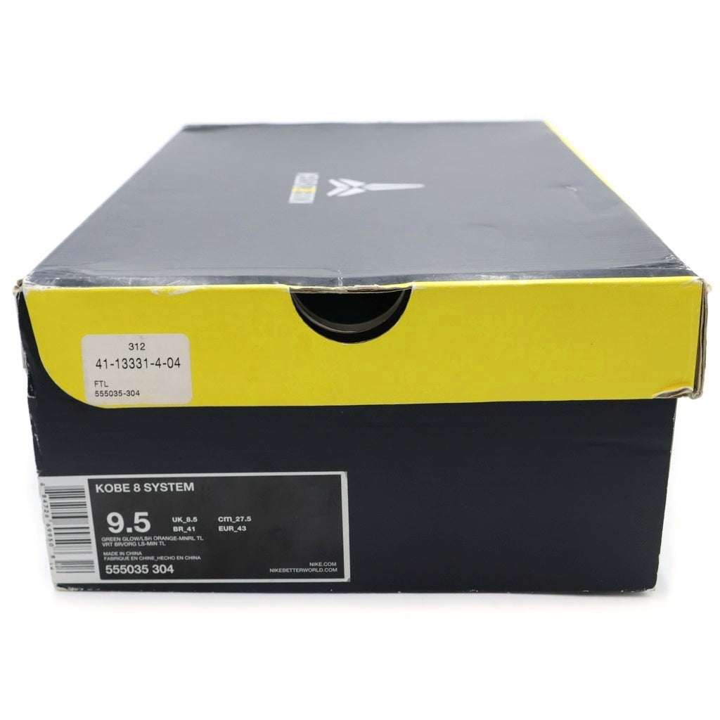 NIKE(ナイキ) KOBE8 SYSTEM 555035-304 コービー 8 システム ローカットスニーカー グリーン/オレンジ US9.5/27.5cm
