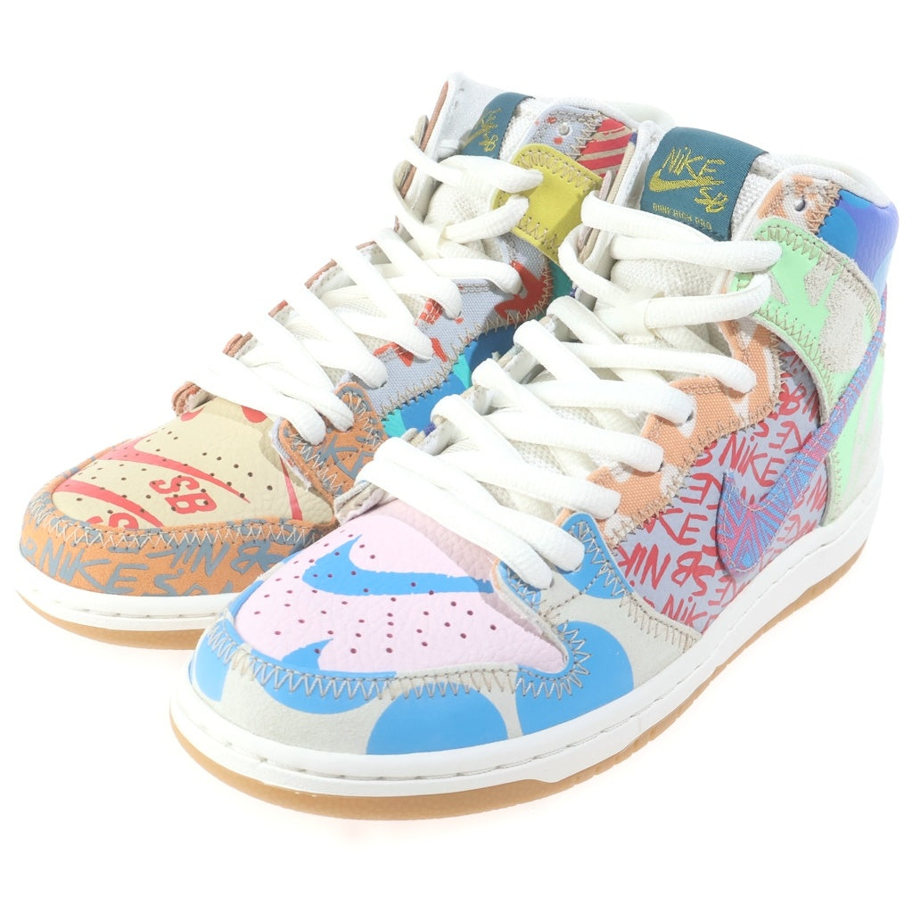 NIKE SB(ナイキエスビー) ×THOMAS CAMPBELL DUNK HIGH ICE JADE CIRCUIT ORENGE-SAIL トーマス・キャンベル ダンク ハイ アイス ジェイド サーキット ハイカットスニーカー 918321-381