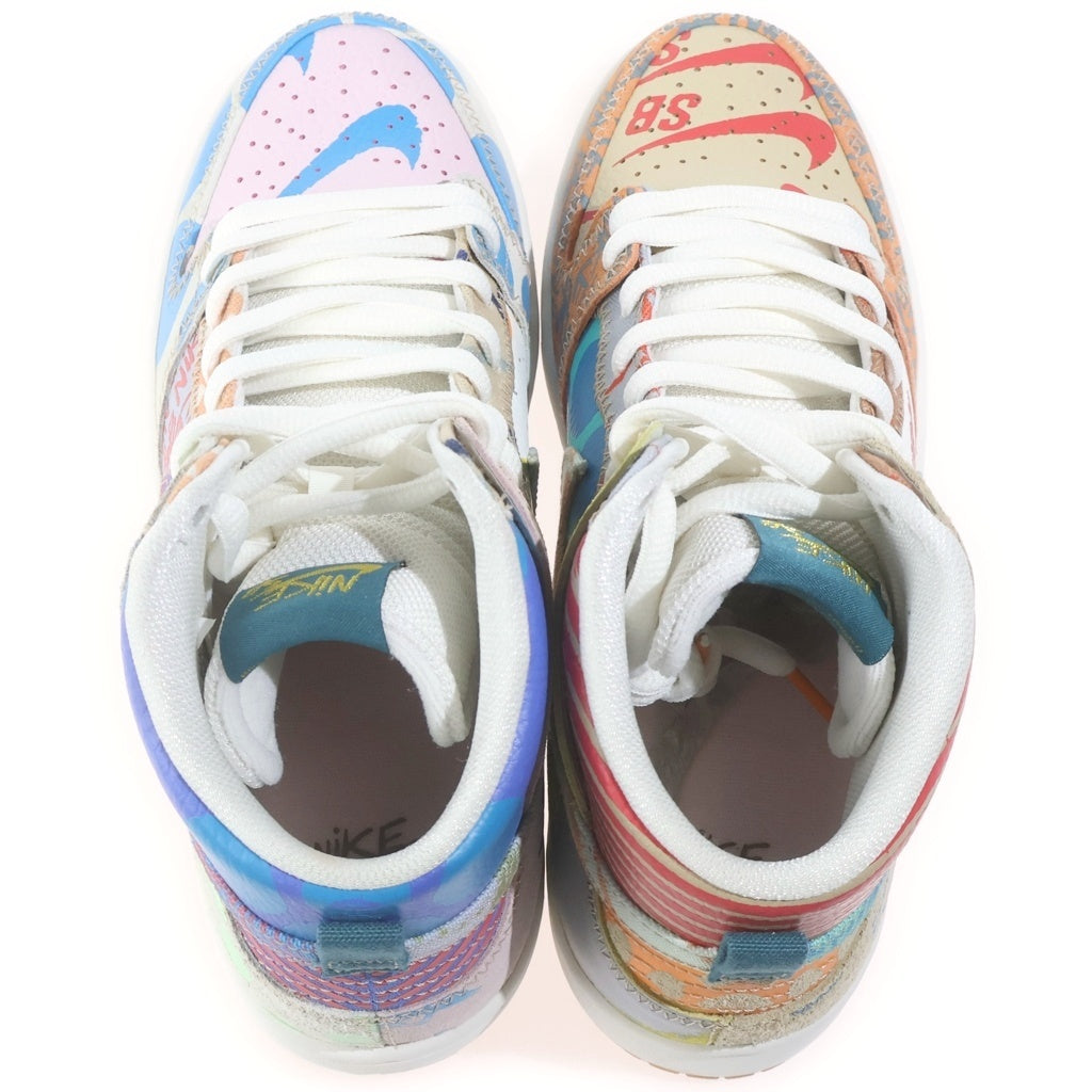 NIKE SB(ナイキエスビー) ×THOMAS CAMPBELL DUNK HIGH ICE JADE CIRCUIT ORENGE-SAIL トーマス・キャンベル ダンク ハイ アイス ジェイド サーキット ハイカットスニーカー 918321-381