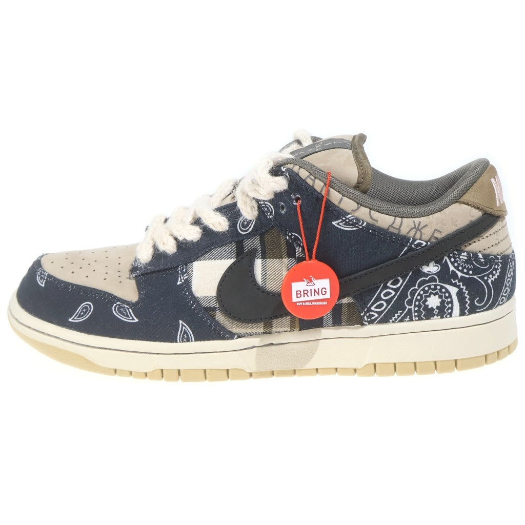 NIKE SB(ナイキエスビー) ×Travis Scott DUNK LOW CT5053-001 トラヴィススコット ダンク ローカットスニーカー ブラック/ベージュ US9.5/27.5cm