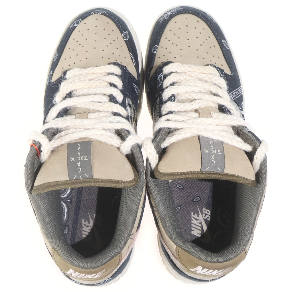 NIKE SB(ナイキエスビー) ×Travis Scott DUNK LOW CT5053-001 トラヴィススコット ダンク ローカットスニーカー ブラック/ベージュ US9.5/27.5cm