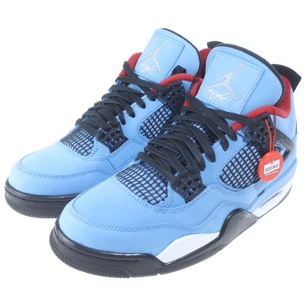 NIKE(ナイキ) ×Travis Scott AIR JORDAN 4 RETRO CACTUS JACK 308497-406 エアジョーダン4 レトロ カクタスジャック ハイカットスニーカー ブルー