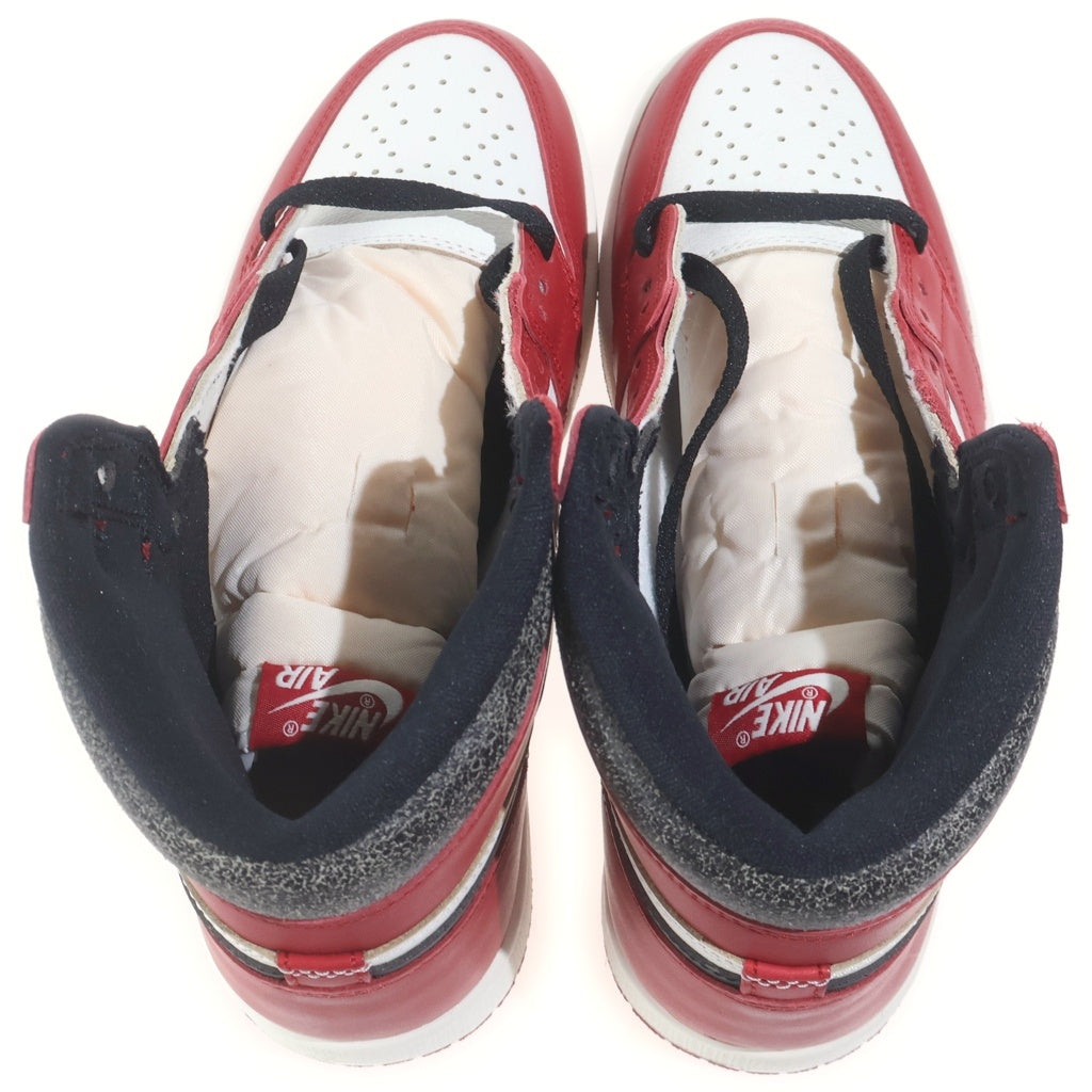 NIKE(ナイキ) AIR JORDAN 1 HIGH OG LOST & FOUND CHICAGO DZ5485-612 エアジョーダン1 ハイ OG ロスト&ファウンド シカゴ ハイカットスニーカー レッド/ホワイト US9/27cm DZ5485-612