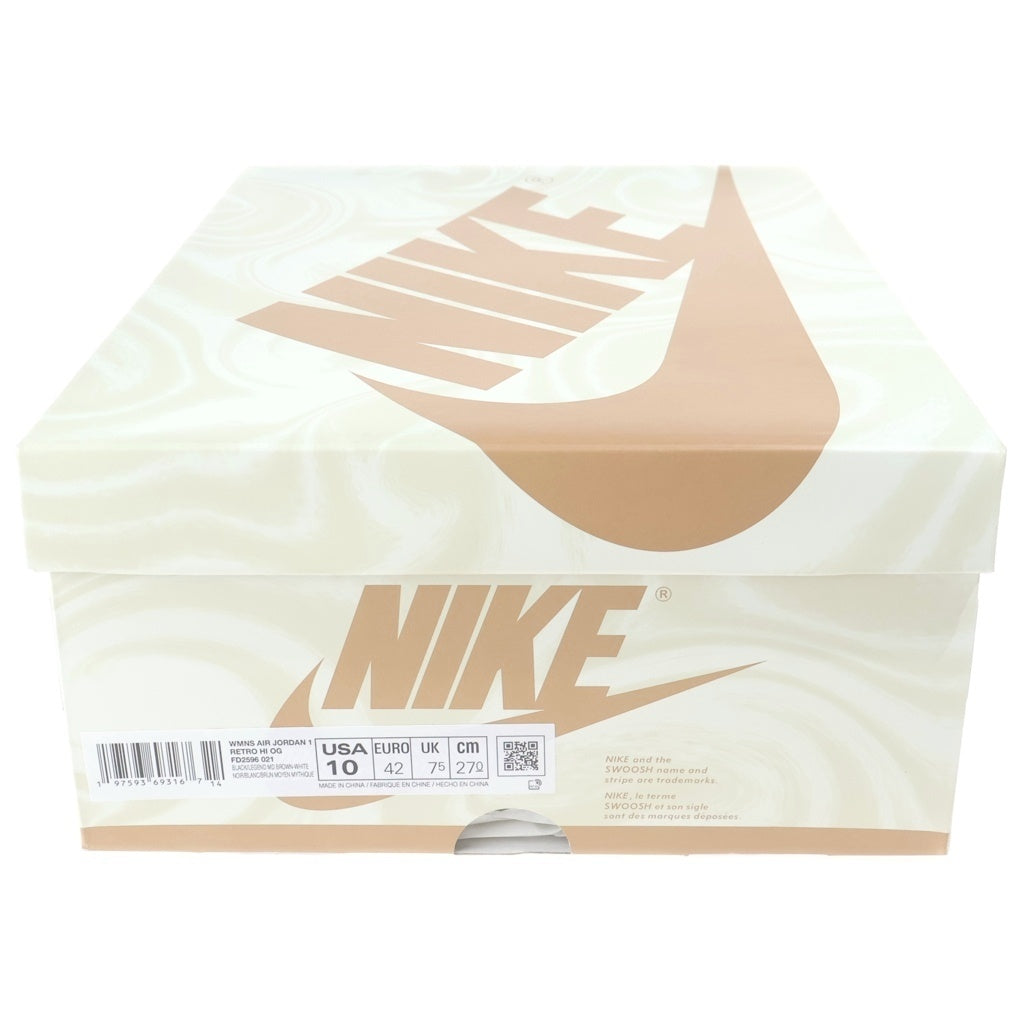 NIKE(ナイキ) WMNS AIR JORDAN 1 RETRO HIGH OG LATTE FD2596-021 ウィメンズ エアジョーダン1 レトロ ハイ OG ラテ ハイカットスニーカー マルチ US10/27cm FD2596-021 レディース