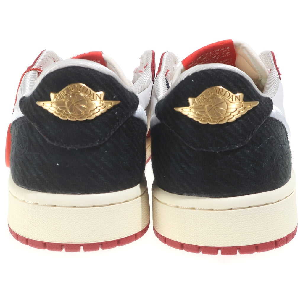 NIKE(ナイキ) ×Trophy Room AIR JORDAN 1 LOW OG HOME HV6157-100 トロフィールーム エアジョーダン1 ロー ホーム ローカットスニーカー レッド/ホワイト US9/27cm