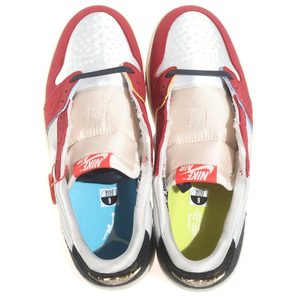 NIKE(ナイキ) ×Trophy Room AIR JORDAN 1 LOW OG HOME HV6157-100 トロフィールーム エアジョーダン1 ロー ホーム ローカットスニーカー レッド/ホワイト US9/27cm
