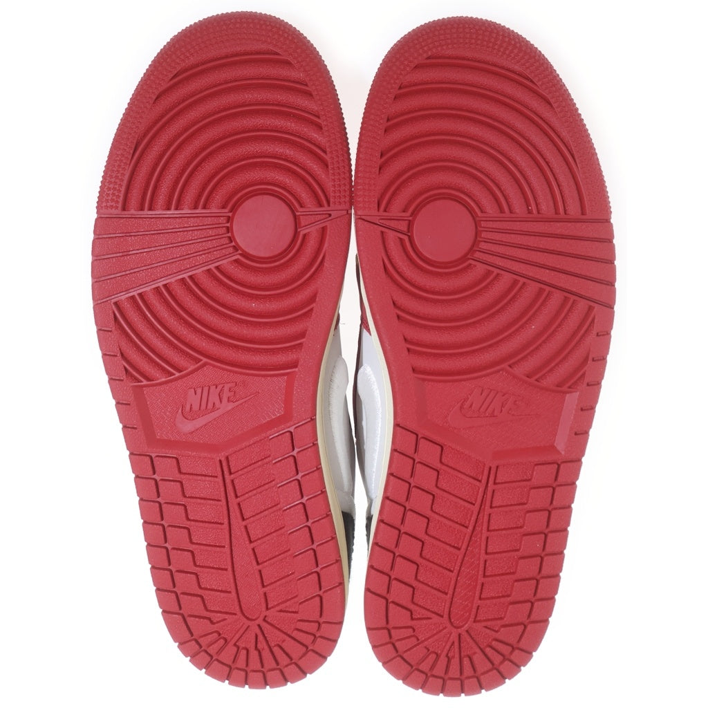 NIKE(ナイキ) ×Trophy Room AIR JORDAN 1 LOW OG HOME HV6157-100 トロフィールーム エアジョーダン1 ロー ホーム ローカットスニーカー レッド/ホワイト US9/27cm