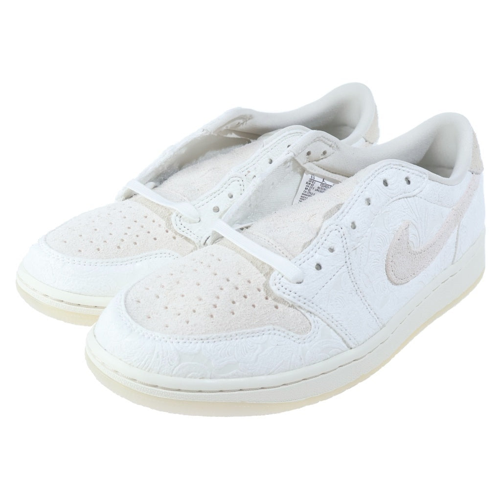 NIKE(ナイキ) ×Chris Paul AIR JORDAN 1 LOW OG LIGHT CREAM AND SAIL FZ0455-200 クリス・ポール エアジョーダン1 ロー ライトクリーム アンド セイル ローカットスニーカー US9/27cm