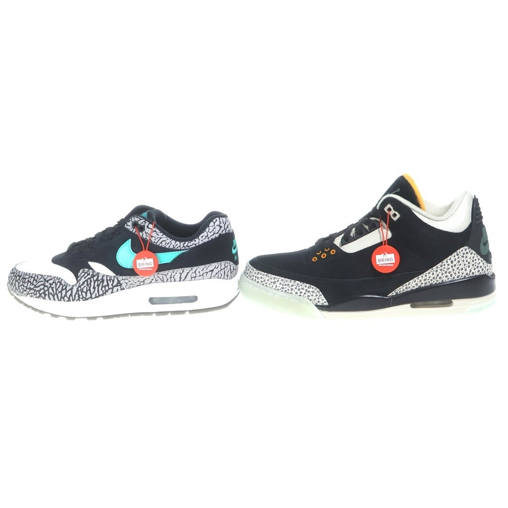 NIKE(ナイキ) ×atmos AIR JORDAN 3 RETRO & AIR MAX 1 ATMOS PACK アトモス エアジョーダン3 レトロ & エアマックス1 アトモスパック ローカットスニーカー 923098-900