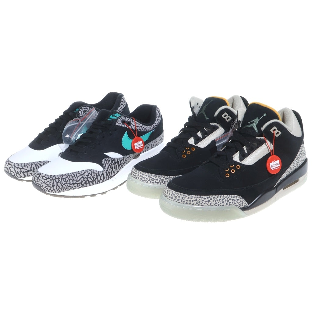 NIKE(ナイキ) ×atmos AIR JORDAN 3 RETRO & AIR MAX 1 ATMOS PACK アトモス エアジョーダン3 レトロ & エアマックス1 アトモスパック ローカットスニーカー 923098-900