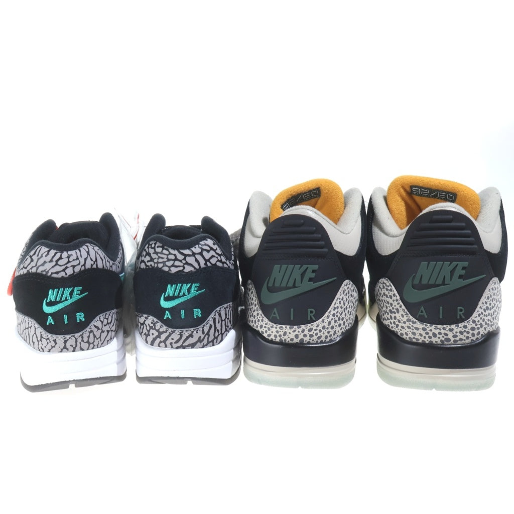 NIKE(ナイキ) ×atmos AIR JORDAN 3 RETRO & AIR MAX 1 ATMOS PACK アトモス エアジョーダン3 レトロ & エアマックス1 アトモスパック ローカットスニーカー 923098-900