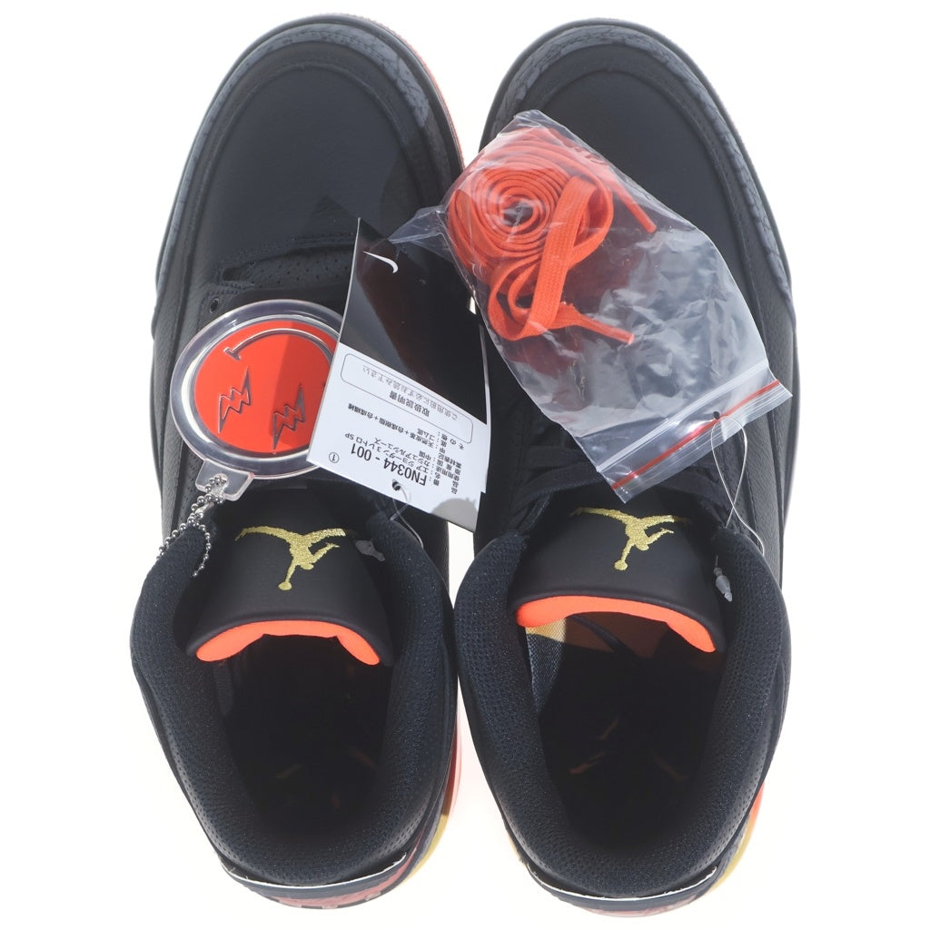 NIKE(ナイキ) ×J Balvin AIR JORDAN 3 RETRO SP RIO FN0344-001 J・バルヴィン エアジョーダン3 レトロ リオ ハイカットスニーカー ブラック US9.5/27.5cm