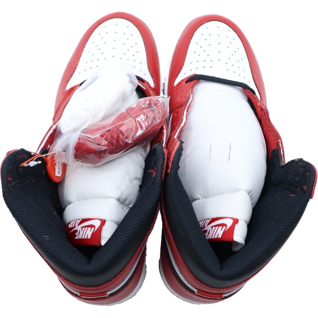 NIKE(ナイキ) 【観賞用 2015年製】 AIR JORDAN 1 RETRO HIGH CHICAGO 555088-101 エアジョーダン1 レトロ ハイ シカゴ ハイカットスニーカー レッド/ホワイト US9/27cm