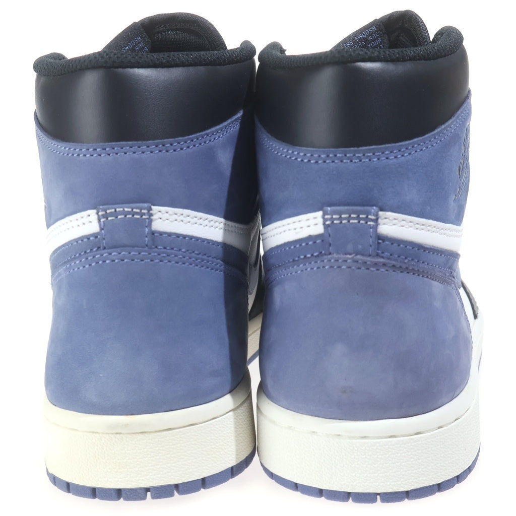 NIKE(ナイキ) AIR JORDAN 1 RETRO HIGH OG BLUE MOON 555088-115 エアジョーダンワン ブルームー ハイカットスニーカー ブラック/ホワイト/ブルー US9/27cm 555088-115