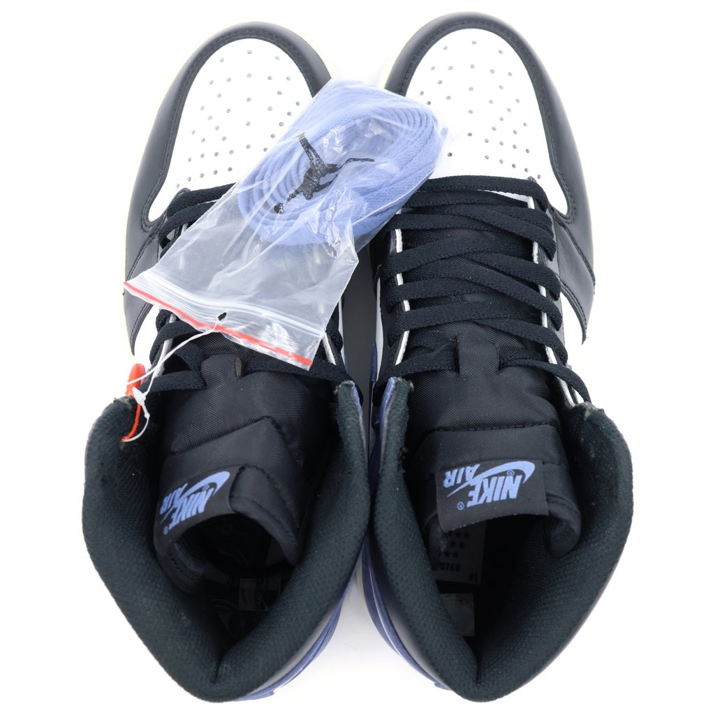 NIKE(ナイキ) AIR JORDAN 1 RETRO HIGH OG BLUE MOON 555088-115 エアジョーダンワン ブルームー ハイカットスニーカー ブラック/ホワイト/ブルー US9/27cm 555088-115