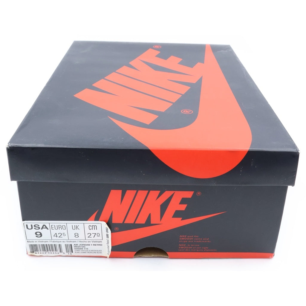 NIKE(ナイキ) AIR JORDAN 1 RETRO HIGH OG BLUE MOON 555088-115 エアジョーダンワン ブルームー ハイカットスニーカー ブラック/ホワイト/ブルー US9/27cm 555088-115