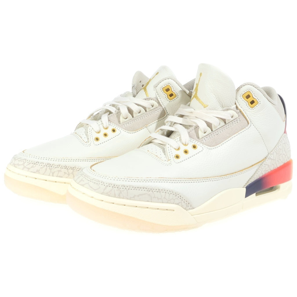 NIKE(ナイキ) ×J Balvin AIR JORDAN 3 RETRO SP SUNSET FN0344-901 J・バルヴィン エアジョーダン3 レトロ サンセット ハイカットスニーカー ホワイト US9.5/27.5cm