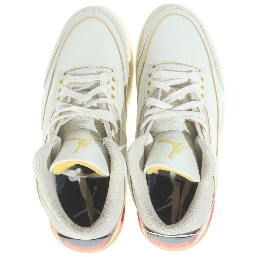 NIKE(ナイキ) ×J Balvin AIR JORDAN 3 RETRO SP SUNSET FN0344-901 J・バルヴィン エアジョーダン3 レトロ サンセット ハイカットスニーカー ホワイト US9.5/27.5cm
