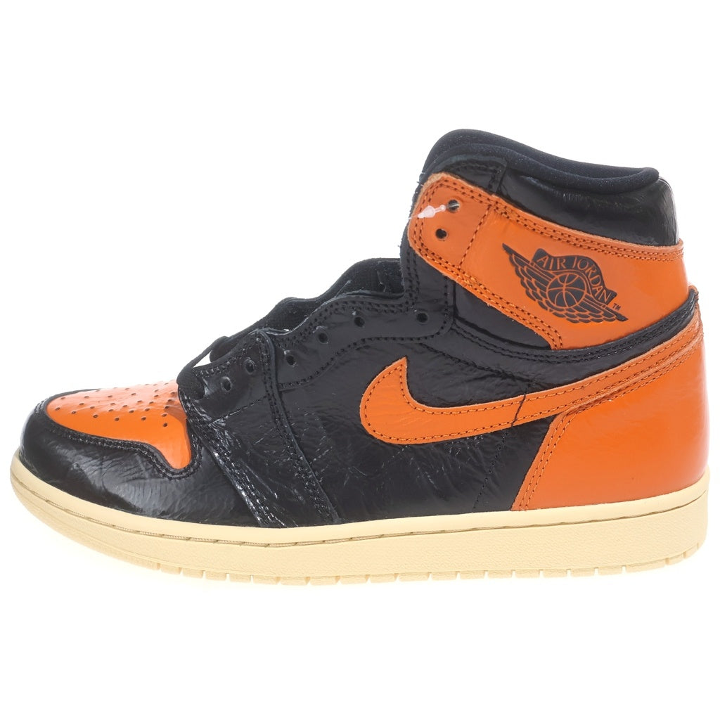 NIKE(ナイキ) AIR JORDAN 1 HIGH SHATTERED BACKBOARD 3.0 エアジョーダン1 シャッタード バックボード ハイカットスニーカー ブラック/オレンジ US9/27cm 555088-028