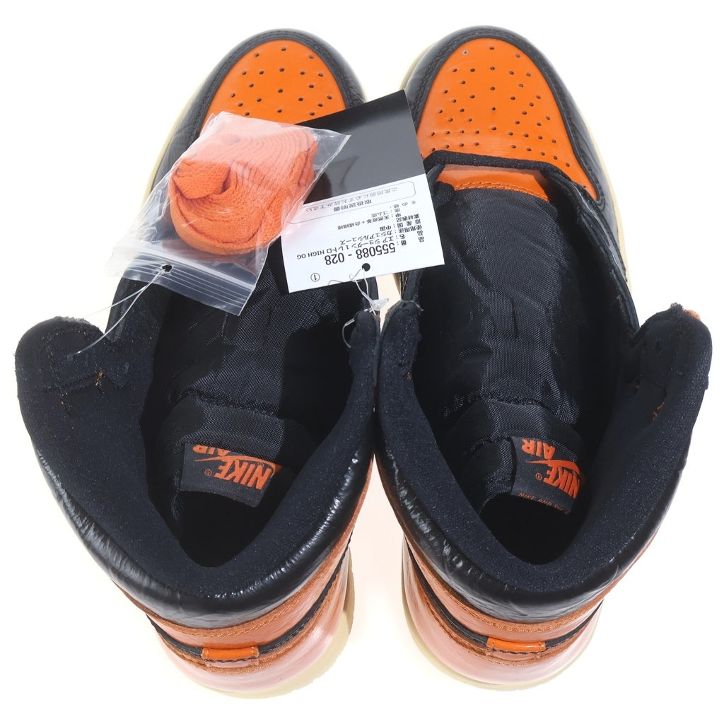 NIKE(ナイキ) AIR JORDAN 1 HIGH SHATTERED BACKBOARD 3.0 エアジョーダン1 シャッタード バックボード ハイカットスニーカー ブラック/オレンジ US9/27cm 555088-028