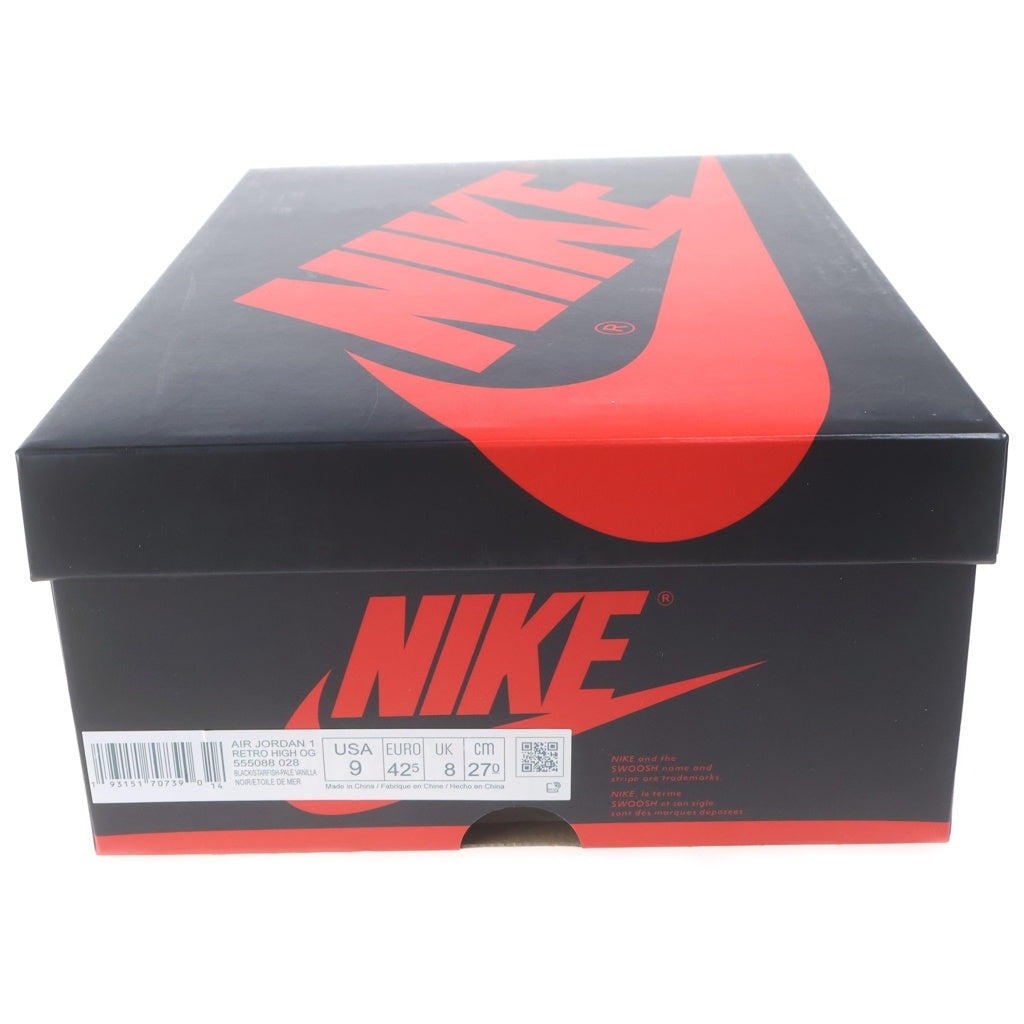 NIKE(ナイキ) AIR JORDAN 1 HIGH SHATTERED BACKBOARD 3.0 エアジョーダン1 シャッタード バックボード ハイカットスニーカー ブラック/オレンジ US9/27cm 555088-028