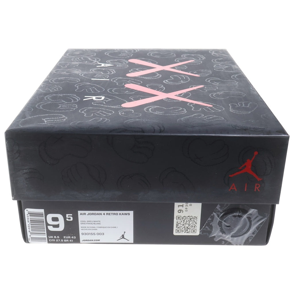NIKE(ナイキ) ×KAWS AIR JORDAN 4 RETRO GREY 930155-003 カウズ エアジョーダン4 レトロ グレー US9.5/27.5cm