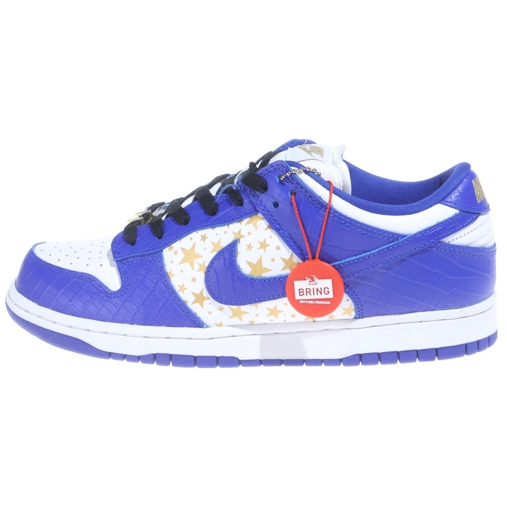 NIKE SB(ナイキエスビー) ×SUPREME DUNK LOW OG QS GOLD STARS WHITE/HYPER BLUE DH3228-100 シュプリーム ダンク ローカットスニーカー ブルー US9.5/27.5cm
