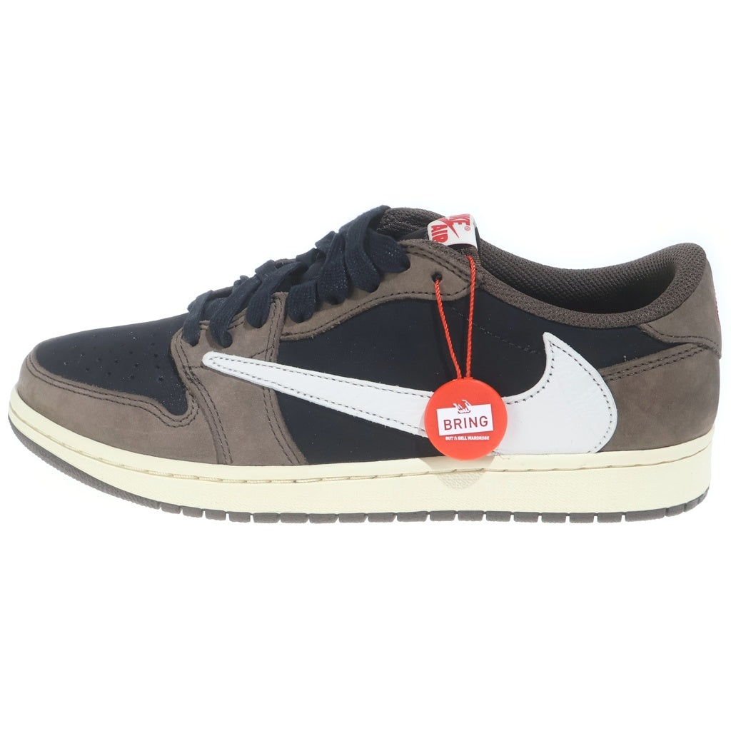 NIKE(ナイキ) ×Travis Scott AIR JORDAN1 LOW OG SP-T CQ4277-001 トラヴィススコット エアジョーダン1 ローカットスニーカー ブラック/ダークモカ US9.5/27.5cm