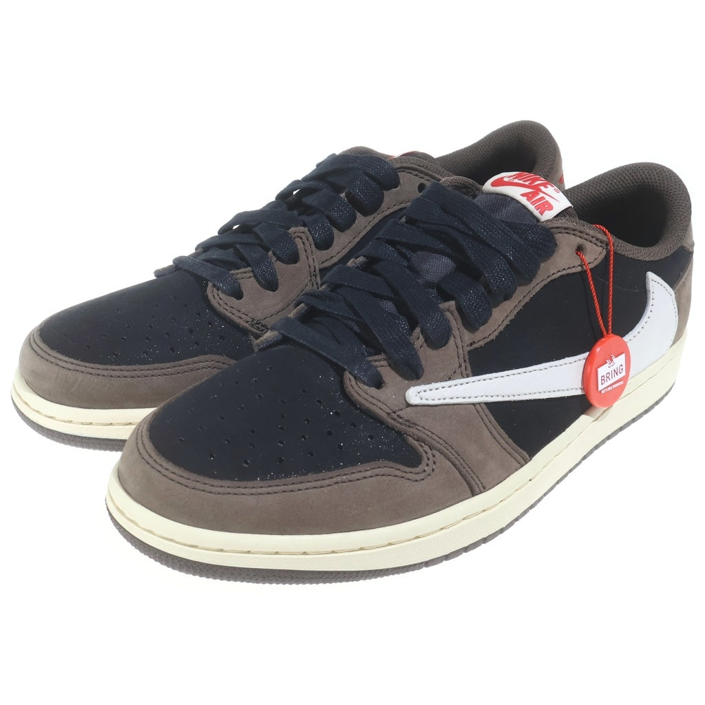 NIKE(ナイキ) ×Travis Scott AIR JORDAN1 LOW OG SP-T CQ4277-001 トラヴィススコット エアジョーダン1 ローカットスニーカー ブラック/ダークモカ US9.5/27.5cm