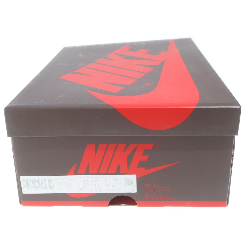 NIKE(ナイキ) ×Travis Scott AIR JORDAN1 LOW OG SP-T CQ4277-001 トラヴィススコット エアジョーダン1 ローカットスニーカー ブラック/ダークモカ US9.5/27.5cm