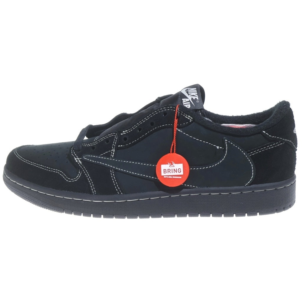 NIKE(ナイキ) ×Travis Scott AIR JORDAN1 LOW OG SP BLACK PHANTOM DM7866-001 トラヴィススコット エアジョーダン1 ブラック ファントム ローカットスニーカー US10/28cm