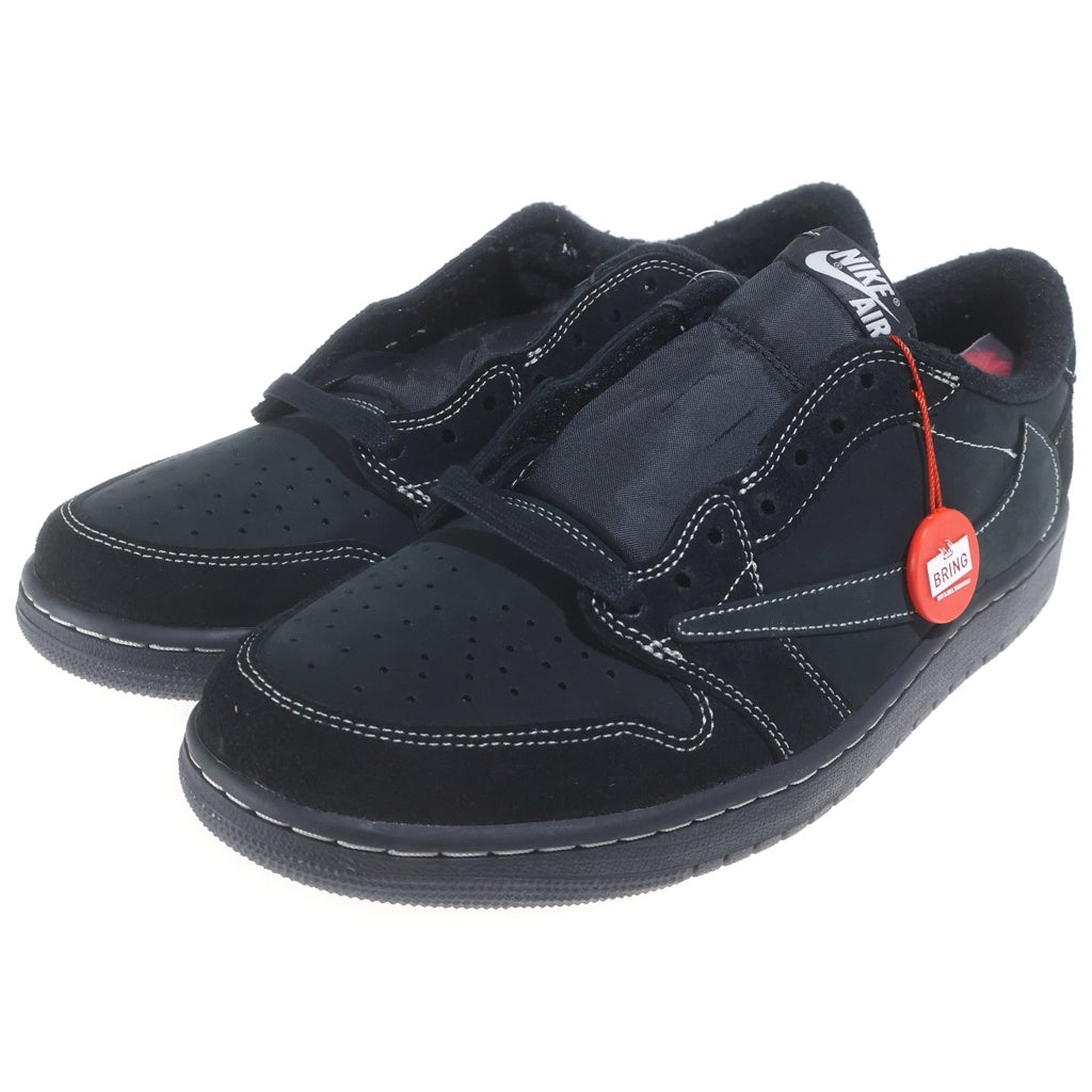 NIKE(ナイキ) ×Travis Scott AIR JORDAN1 LOW OG SP BLACK PHANTOM DM7866-001 トラヴィススコット エアジョーダン1 ブラック ファントム ローカットスニーカー US10/28cm