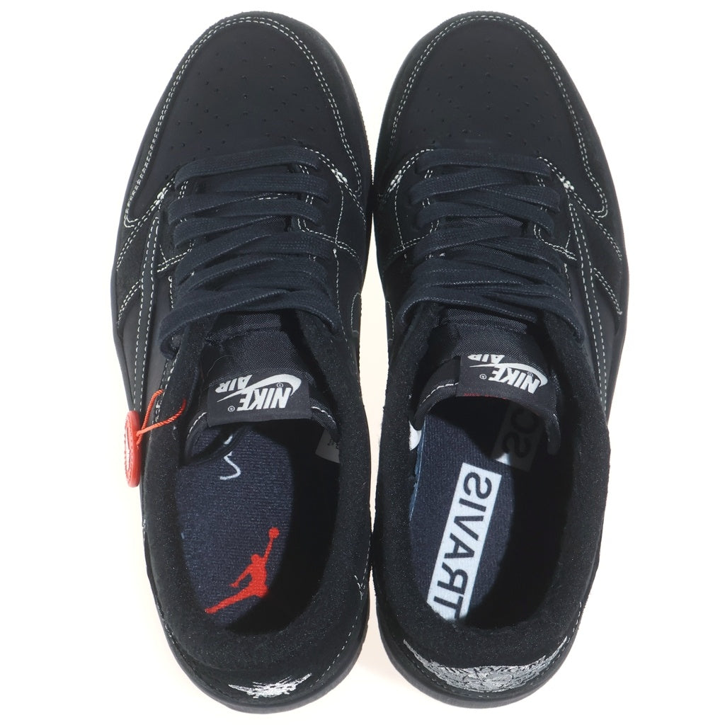 NIKE(ナイキ) ×Travis Scott AIR JORDAN1 LOW OG SP BLACK PHANTOM トラヴィススコット エアジョーダン1 ファントム ローカットスニーカー ブラック US9.5/27.5cm DM7866-001