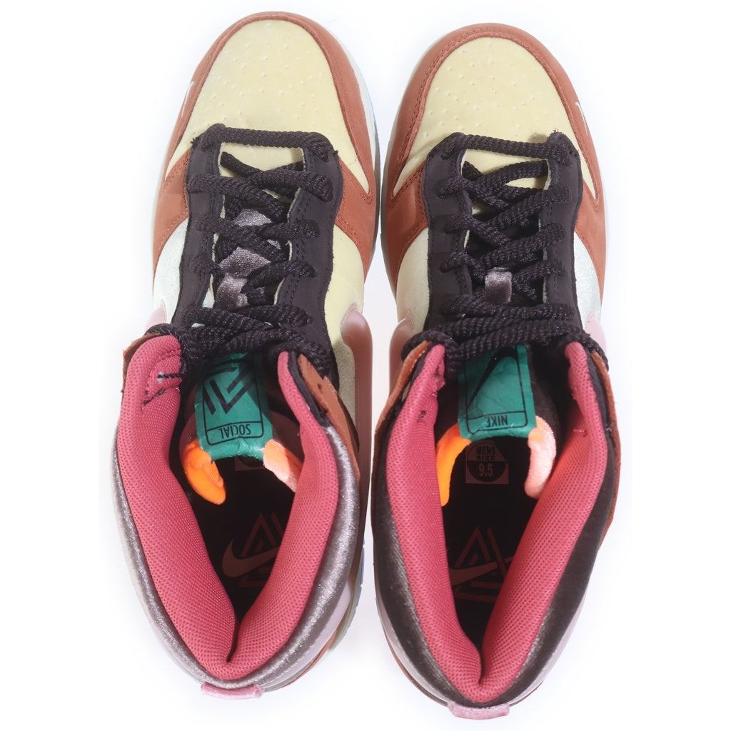 NIKE(ナイキ) ×SOCIAL STATUS DUNK MID CHOCOLATE MILK ソーシャルステータス ダンク ハイカットスニーカー ブラウン/ベージュ US9.5/27.5cm DJ1173-700