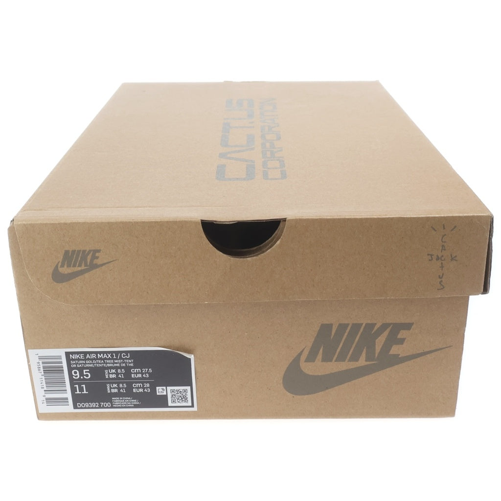 NIKE(ナイキ) ×TRAVIS SCOTT × NIKE AIR MAX 1 CACT.US GOLD トラヴィススコット エアマックス1 カクタスゴールド US9.5/27.5cm DO9392-700
