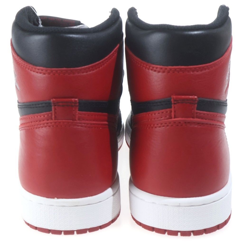 NIKE(ナイキ) AIR JORDAN1 RETRO HIGH OG BRED BANNED エアジョーダン1 レトロ ブレッド バンド ハイカットスニーカー ブラック/レッド US9.5/27.5cm 555088-001