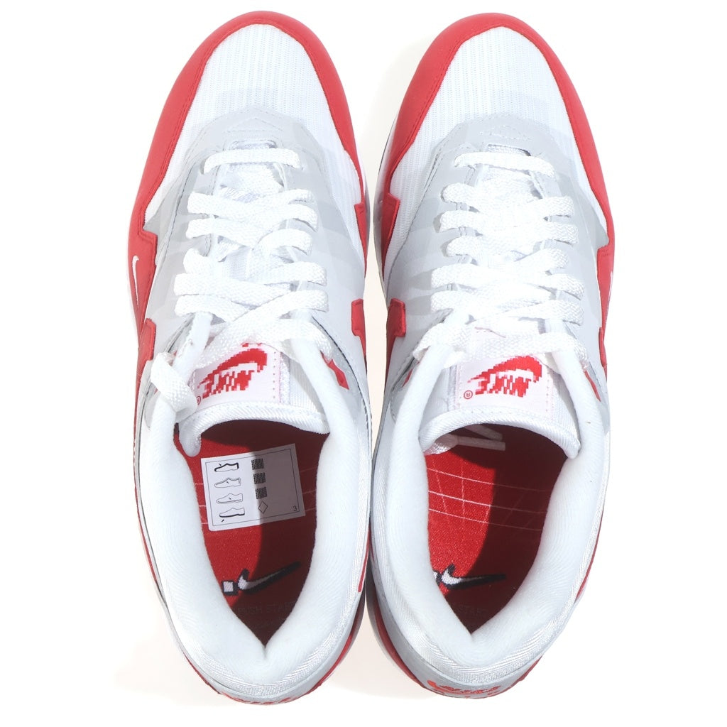NIKE(ナイキ) AIR MAX1 .SWOOSH LOW POLY HQ5882-100 エアマックス1 ドットスウッシュ ローポリー ローカットスニーカー ホワイト/レッド US9.5/27.5cm