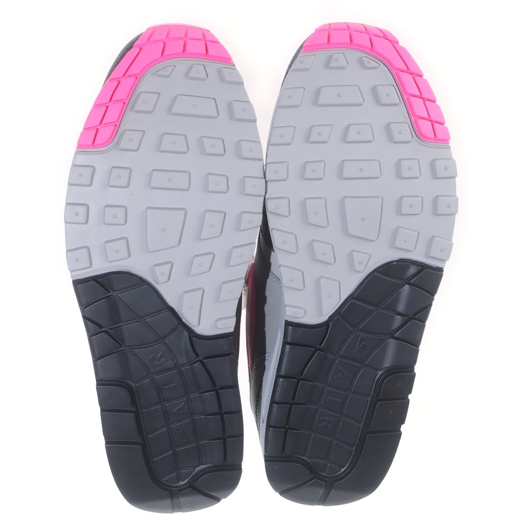 NIKE(ナイキ) ×HUF AIR MAX 1 ANTHRACITE PINK POW ハフ エアマックス1 アンスラサイト ピンクパウ ローカットスニーカー グレー/ピンク US9.5/27.5cm HF3713-003
