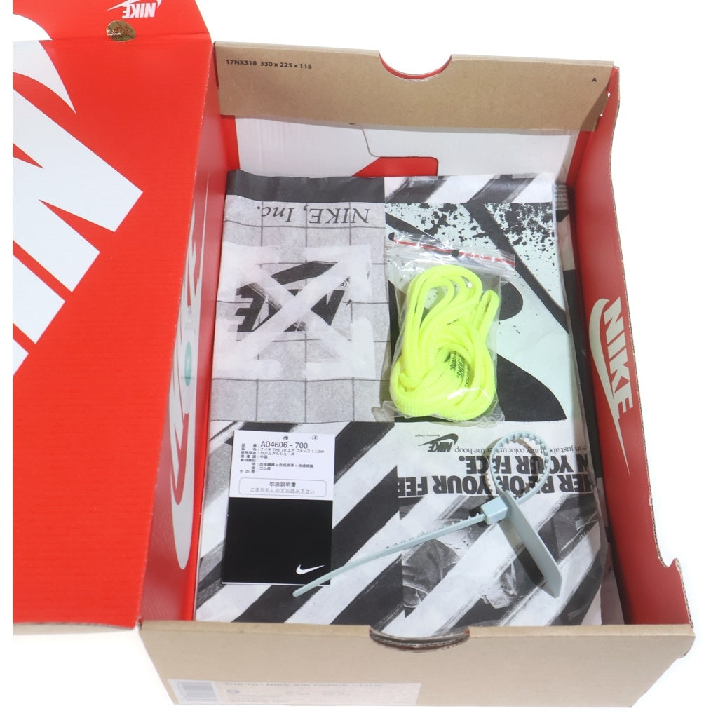 NIKE(ナイキ) ×OFF-WHITE AIR FORCE 1 LOW VOLT オフホワイト エアフォース1 ボルト ローカットスニーカー イエロー US9/27cm AO4606-700