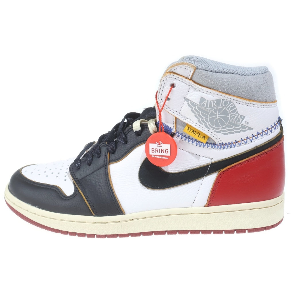 NIKE(ナイキ) ×UNION AIR JORDAN 1 RETRO HIGH OG NRG VARSITY RED/WOLF GREY BV1300-106 ユニオン エアジョーダン1 ハイカットスニーカー マルチ US9/27cm